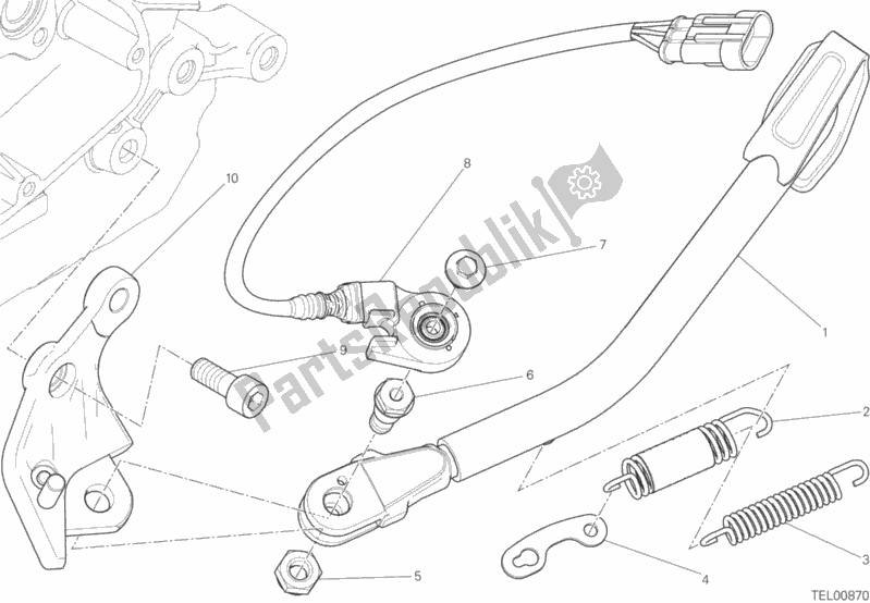Toutes les pièces pour le Béquille Latérale du Ducati Scrambler Classic Brasil 803 2017